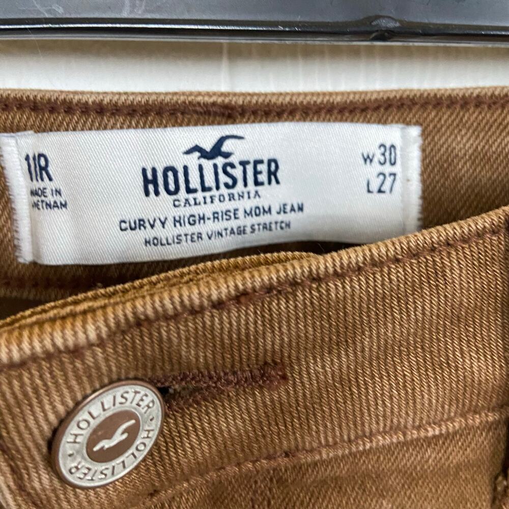Hollister Women's Brown Curvy High Rise Mom Jeans W 30 - Picture 6 of 10